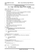 Tài liệu học tập và câu hỏi trắc nghiệm Tích hợp THIẾT KẾ WEB VỚI PHP  MY SQL