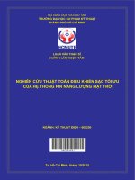 Nghiên cứu thuật toán điều khiển sạc tối ưu của hệ thống pin năng lượng mặt trời