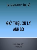 Bài giảng xử lý ảnh số   chương 1 giới thiệu xử lý ảnh số