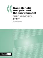 Cost benefit analysis and the environment