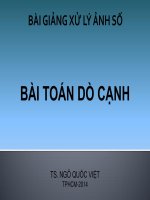 Bài giảng xử lý ảnh số   chương 6 giới thiệu về bài toán dò cạnh