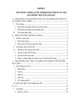 Tiểu luận xây dựng chiến lược marketing dịch vụ cho sản phẩm hải sản online 