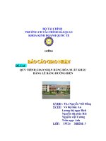 QUY TRÌNH GIAO NHẬN HÀNG hóa XUẤT KHẨU HÀNG lẽ BẰNG ĐƯỜNG BIỂN 