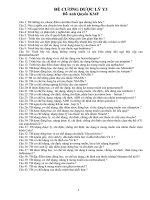 ĐỀ CƯƠNG dược lý y3 