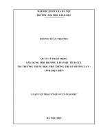 Quản lý hoạt động xây dựng môi trường làm việc tích cực tại trường trung học phổ thông thị xã mường lay tỉnh điện biên 
