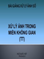 Bài giảng xử lý ảnh số   chương 4  kiến thức về xử lý ảnh trong miền không gian