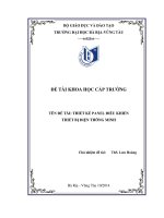 Thiết kế PANEL điều khiển thiết bị điện thông minh