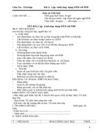 Giáo án Tích hợp THIẾT KẾ WEB VỚI PHP  MY SQL