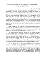 ĐẦU tư TRỰC TIẾP nước NGOÀI với PHÁT TRIỂN KINH tế xã hội tại TỈNH hà TĨNH 