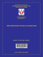 Điều khiển trượt hệ con lắc ngược đơn