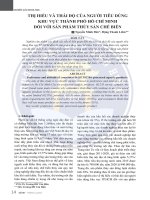 THỊ HIẾU VÀ THÁI ĐỘ CỦA NGƯỜI TIÊU DÙNG KHU VỰC THÀNH PHỐ HỒ CHÍ MINH ĐỐI VỚI SẢN PHẨM THỦY SẢN CHẾ BIẾN