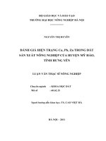 Luận văn thạc sỹ nông nghiệp