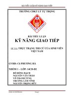 Bài tiểu luận môm kỹ năng giao tiếp   THỰC TRẠNG THI cử của SINH VIÊN VIỆT NAM 