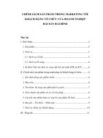 Tiểu luận chính sách sản phẩm trong marketing tới khách hàng tổ chức của doanh nghiệp hải sản hải bình 