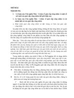 I.Lý luận của Chủ nghĩa Mác – Lênin về giai cấp công nhân và một số nét mới của giai cấp công nhân thế giới hiện nay