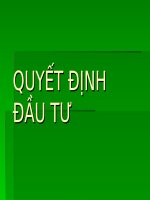 5  xây DỰNG DÒNG TIỀN dự án