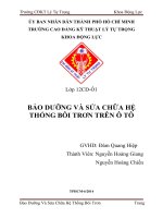 BẢO DƯỠNG và sửa CHỮA hệ THỐNG bôi TRƠN TRÊN ô tô