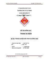 ĐỀ tài  TRANG bị điện máy PHAY GIƯỜNG 6682