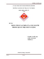 Đề tài PHÂN TÍCH VAI TRÒ của CON NGƯỜI  TRONG QUẢN TRỊ CHẤT LƯỢNG