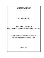 CHIẾN LƯỢC KINH DOANH CỦA TẬP ĐOÀN VIỄN THÔNG QUÂN ĐỘI (VIETTEL)
