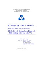 Bài tập lớn Kỹ thuật lập trình  Phần mềm mô phỏng siêu thi