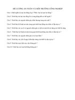 ĐỀ CƯƠNG AN TOÀN và môi TRƯỜNG CÔNG NGHIỆP 