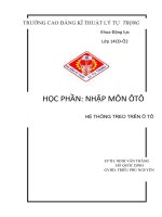 Đề tài hệ THỐNG TREO TRÊN ô tô