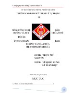 CHUẨN ĐOÁN, BẢO DƯỠNG VÀ sửa CHỮA hệ THỐNG ĐÁNH lửa