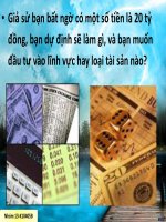 Lý thuyết tài chính tiền tệ   các yếu tố quyết định cầu tài sản, rủi ro và tính thanh khoản (slides)