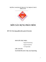 ĐỀ tài xây dựng phần mềm quản lý karaoke