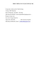 PHIẾU THÔNG TIN về GIÁO VIÊN dự THI 