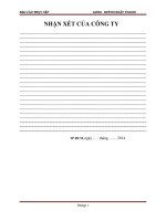 BÁO cáo THỰC tập THỰC tế   công ty TNHH –TM   DV –XD HẢI THẠCH