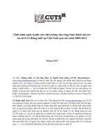 Tình hình cạnh tranh trên thị trường sữa công thức dành cho trẻ em từ 0-12 tháng tuổi tại Việt Nam qua các năm 2009-2011