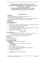 kế hoạch tuần chủ đề cô giáo và các bạn