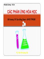 CÁC PHẢN ỨNG HÓA HỌC ĐH Y DƯỢC TP HCM