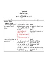 kế hoạch chủ đề bản thân