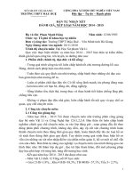 BẢN TỰ NHẬN XÉT ĐÁNH GIÁ, XẾP LOẠI NĂM HỌC 2014 - 2015