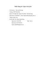 Phiếu thông tin về giáo viên dự thi 