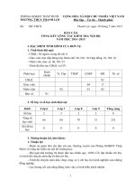 BÁO CÁO TỔNG KẾT CÔNG TÁC KIỂM TRA NỘI BỘ NĂM HỌC 2014 2015