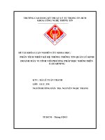 PHÂN TÍCH THIẾT kế hệ THỐNG THÔNG TIN QUẢN lý KINH DOANH máy VI TÍNH với PHƯƠNG PHÁP học NHÓM TRÊN e LEARNING