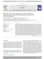 Preparation, structure, and properties of solutionpolymerized styrenebutadiene rubber with functionalized endgroups and its silicaﬁlled composites