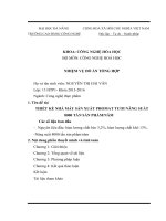 ĐỒ ÁN THIẾT KẾ NHÀ MÁY SẢN XUẤT PHOMAT TƯƠI NĂNG SUẤT 8000 TẤN SẢN PHẨMNĂM