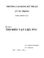 Đề tài   tìm HIỂU vật LIỆU PVC 