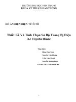 ĐỒ ÁN ĐIỆN ĐIỆN TỬ Ô TÔ