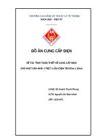 TÍNH TOÁN THIẾT kế CUNG cấp điện CHO một căn NHÀ 1 TRỆT 2 lầu DIỆN TÍCH(5m x 20m)