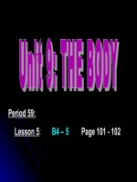 Unit 9 The body B4-5 (tiếng anh 6)
