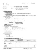 GIÁO ÁN TIẾNG ANH 7 Unit 16