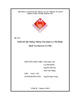 Đề tài thiết kế hệ thống thông tin quản lý mô hình dịch vụ internet cà phê