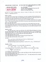 KY THI CHỌN HỌC SINH GIỎI  QUỐC GIA THPT NAM 2015 - MÔN HÓA HỌC