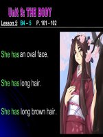 Unit 9 The body lesson 5 b4-5